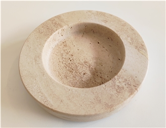 Regular Natural Stone Travertine Ashtray
