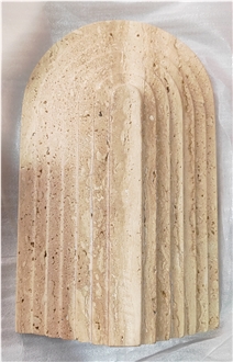 Travertino Stone Arch Design For Home Decor Bookend