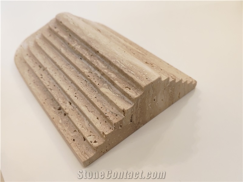 Travertino Stone Arch Design For Home Decor Bookend