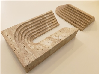 Travertino Stone Arch Design For Home Decor Bookend