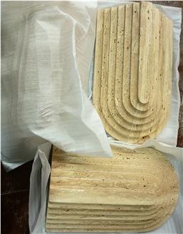 Travertino Stone Arch Design For Home Decor Bookend