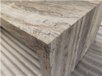 Waterfall Coffee Table  Veincut Silver Travertine