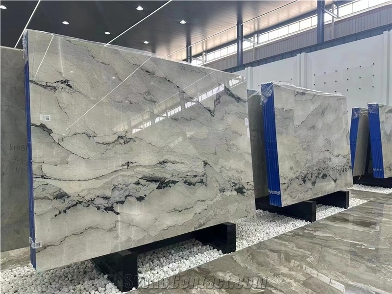 Factory Camus White Grey Marble Wall Slabs Tiles