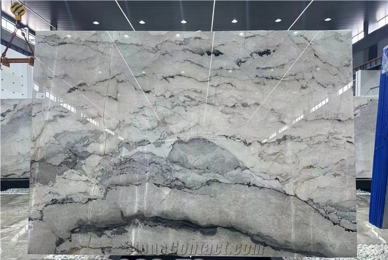 Factory Camus White Grey Marble Wall Slabs Tiles