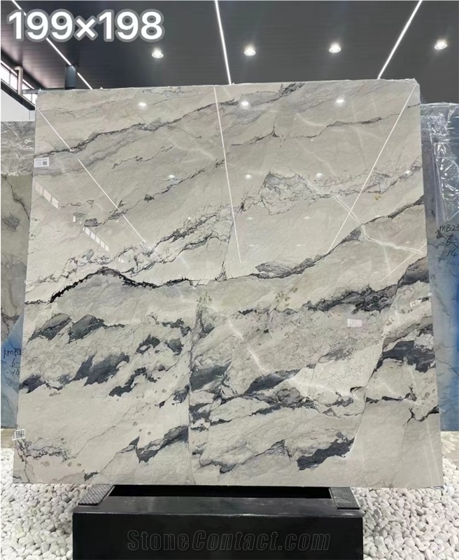 Factory Camus White Grey Marble Wall Slabs Tiles