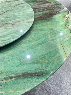 Fuchsite Crystal Quartzite Commercial Dining Table