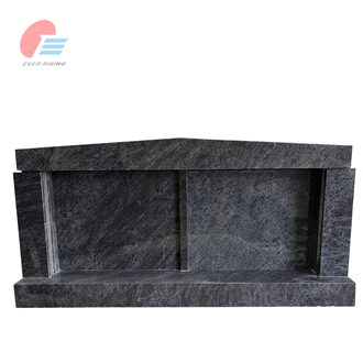Bahama Blue Granite Polished Double Crypt Mausoleum