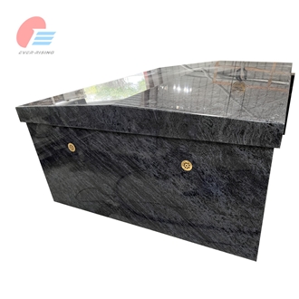 Bahama Blue Granite Polished Double Crypt Mausoleum