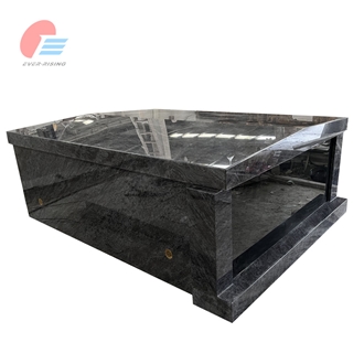 Bahama Blue Granite Polished Double Crypt Mausoleum