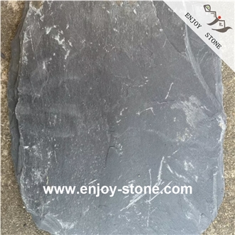 Black Slate Flagstone Split Surface For Landscape And Paving