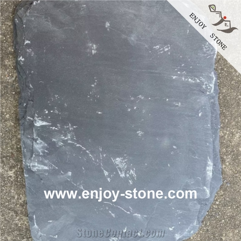 Black Slate Flagstone Split Surface For Landscape And Paving