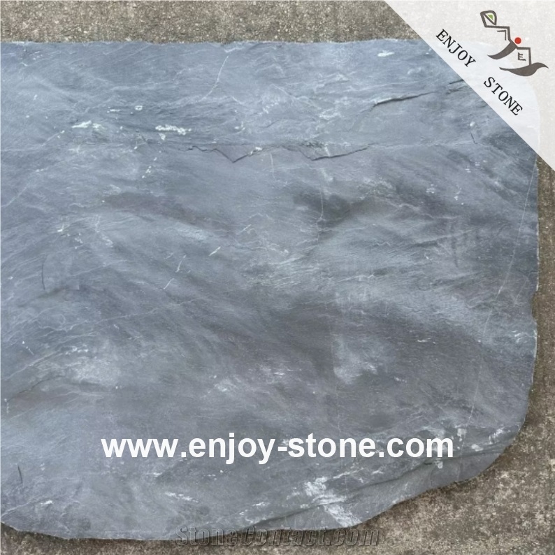 Black Slate Flagstone Split Surface For Landscape And Paving