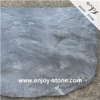 Black Slate Flagstone Split Surface For Landscape And Paving