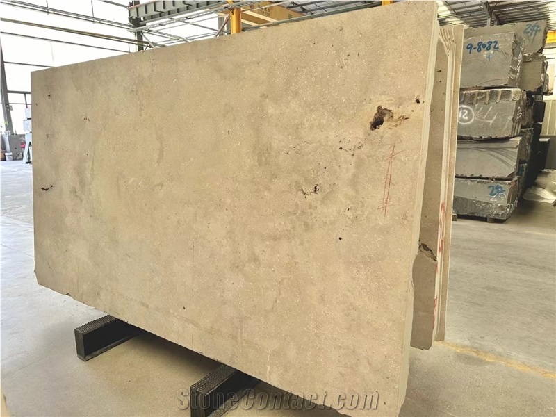 Brown Limestone Slabs Honed Finish