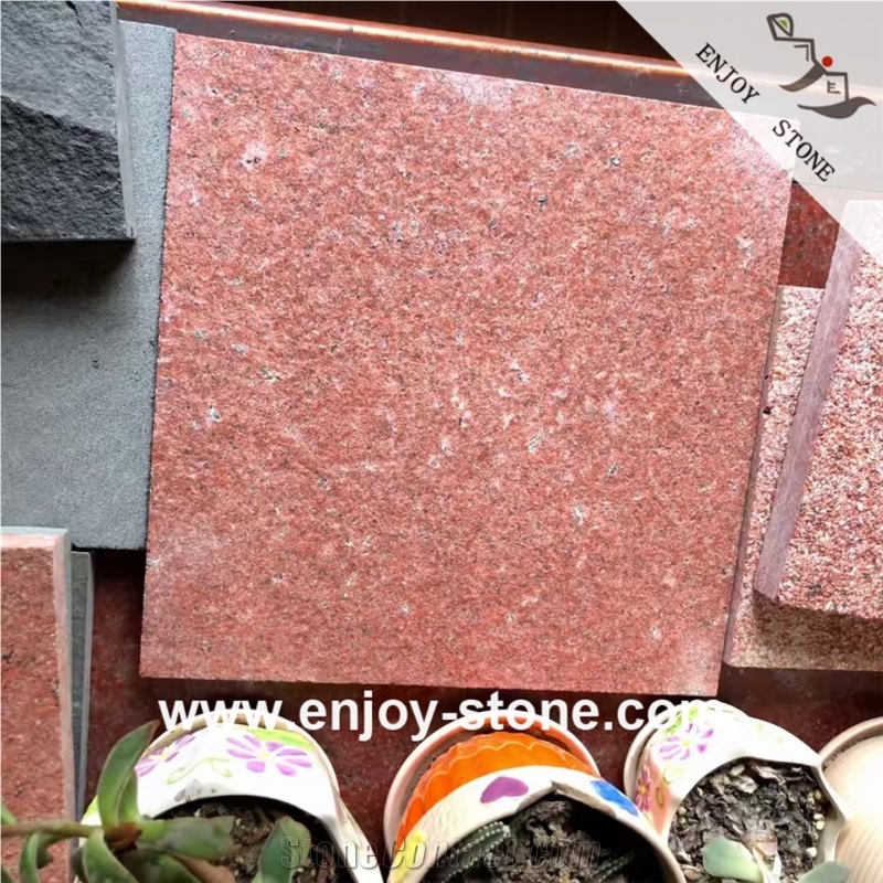 Chinese Red Granite Flamed Slabs