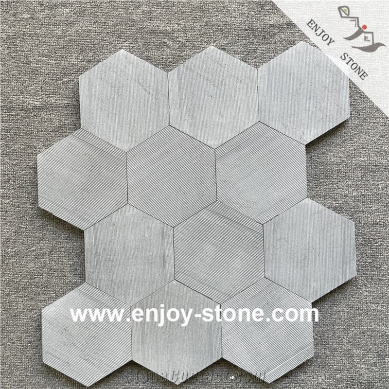 Grey Basalt Hexagon Mosaic Tiles