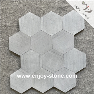 Grey Basalt Hexagon Mosaic Tiles