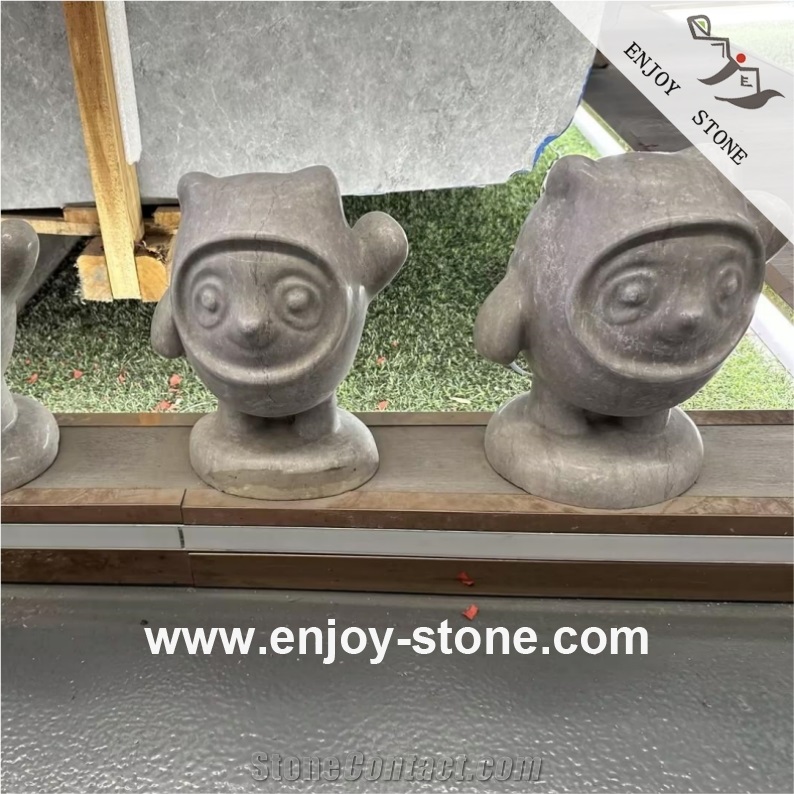 Grey Marble Modern Sculpture For Landcsaping