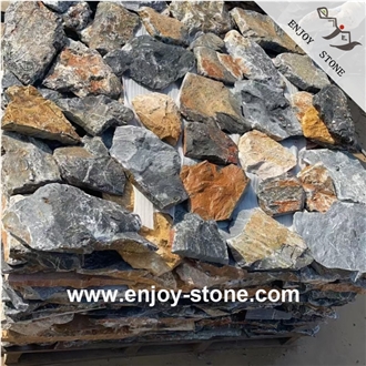 Rustic Yellow Slate Split Wall Stone Ancient Wall Stone