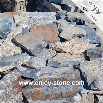 Rustic Yellow Slate Split Wall Stone Ancient Wall Stone