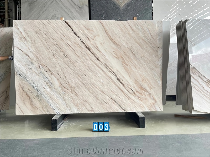 Polished Palissandro White Marble Slabs