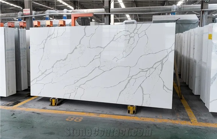 Hot Sale Artificial Calacatta Quartz Slabs With High Quality