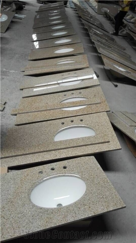 G682 Granite Bathroom Countertops, Customer Size