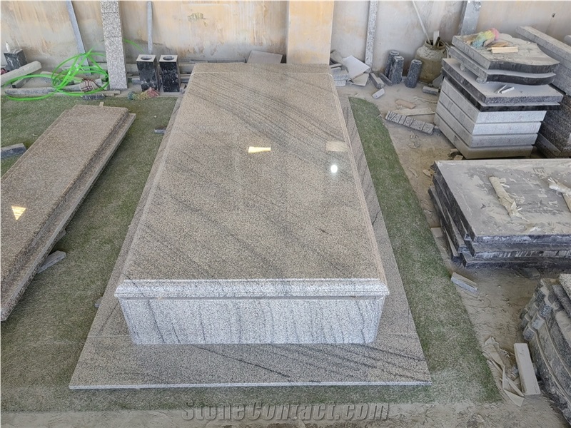 High-End Quality Popular Viscont White Granite Tombstone