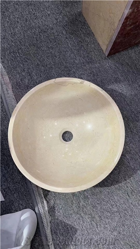 Hot Sale Flower-Pattern White Wash Basin For Hotel Design
