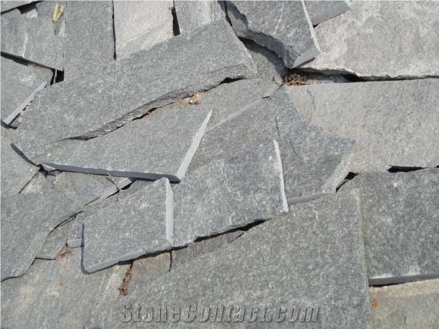 Grey Gneiss Machine Cut Irregular Flagstone Tiles