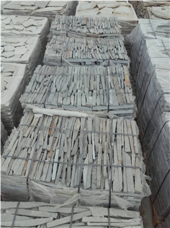 Grey Gneiss Machine Cut Irregular Flagstone Tiles