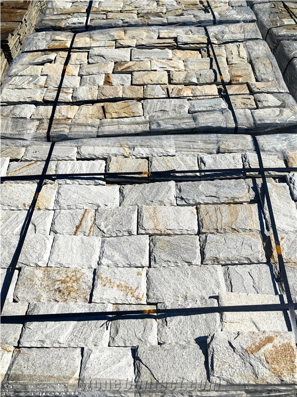 Light Grey Machine Cut Gneiss Tiles