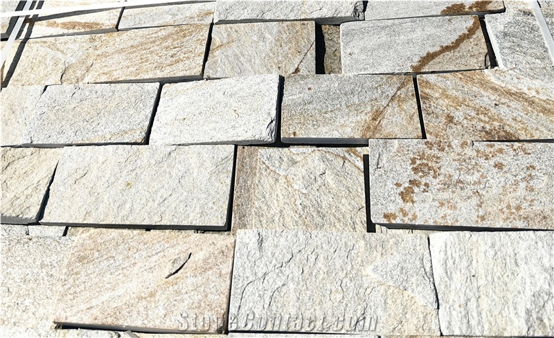 Light Grey Machine Cut Gneiss Tiles