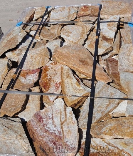 Purple Gneiss Machine Cut Irregular Flagstone Tiles