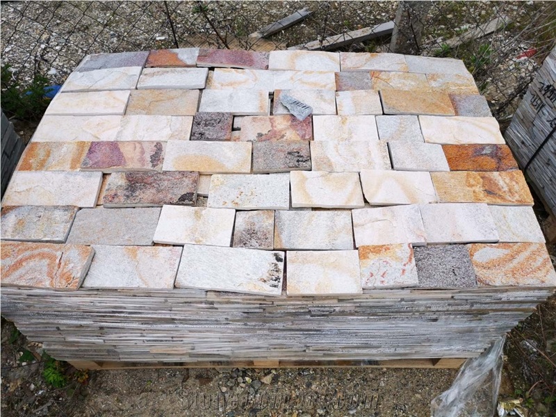 Purple Gneiss Machine Cut Irregular Flagstone Tiles