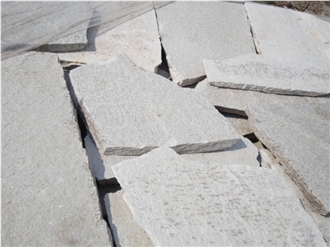 White Gneiss Machine Cut Irregular Flagstone Tiles