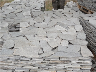 White Gneiss Machine Cut Irregular Flagstone Tiles
