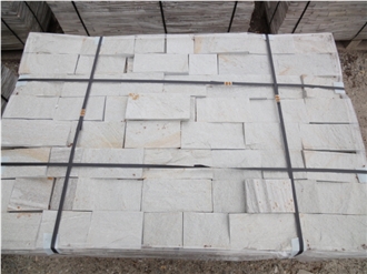 White Gneiss Machine Cut Irregular Flagstone Tiles