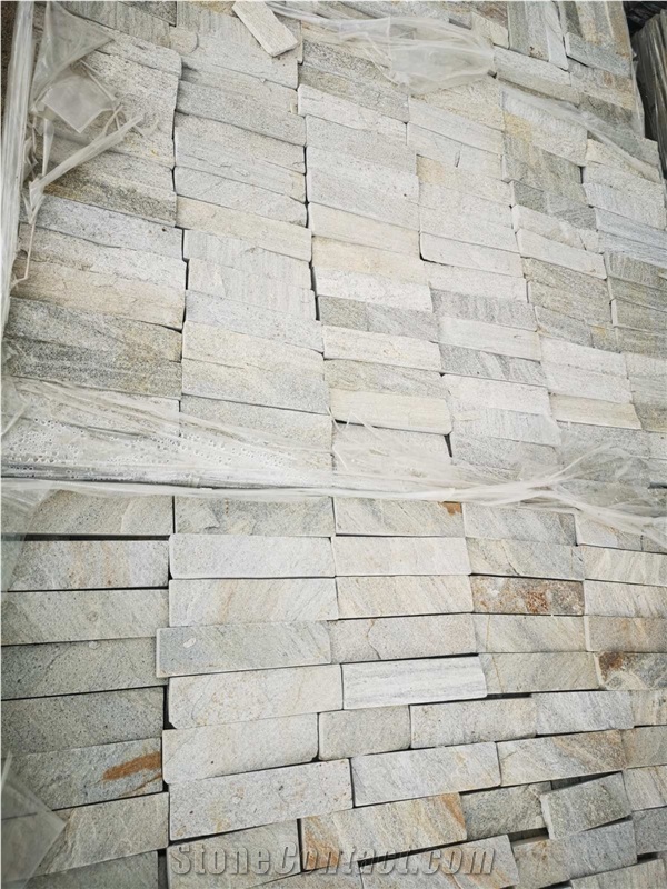 White Gneiss Machine Cut Irregular Flagstone Tiles