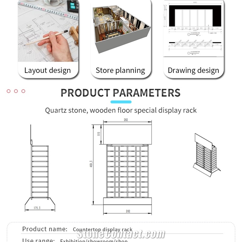 Marble Granite Sample Countertop Display Rack
