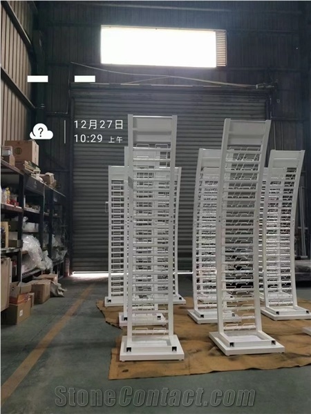 Metal Display Tower Rack For Stone Sample
