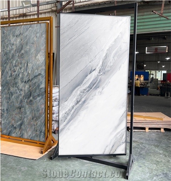 Slab Metal Rotated Display Stand Ceramic Tile Display Case