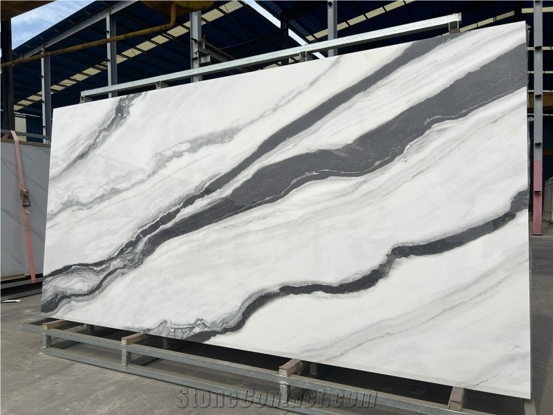 YUANDA 3200*1600*12MM Panda White Sintered Stone Slabs