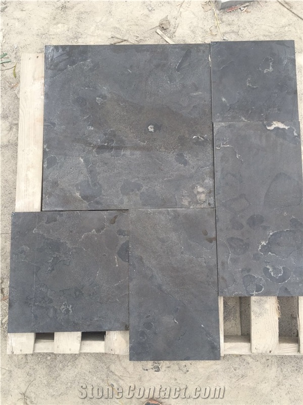 Flamed Blue Limestone Pattern Floor Tile