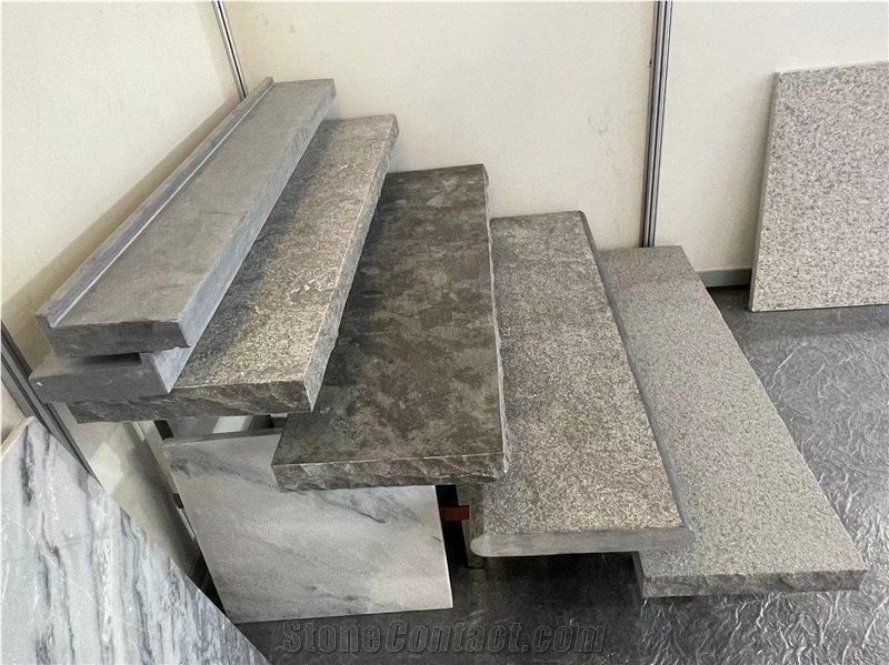Flamed Blue Limestone Pattern Floor Tile