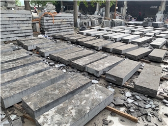 Flamed Blue Limestone Pattern Floor Tile