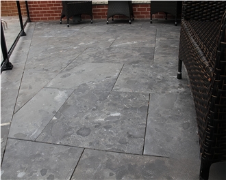 Flamed Blue Limestone Pattern Floor Tile