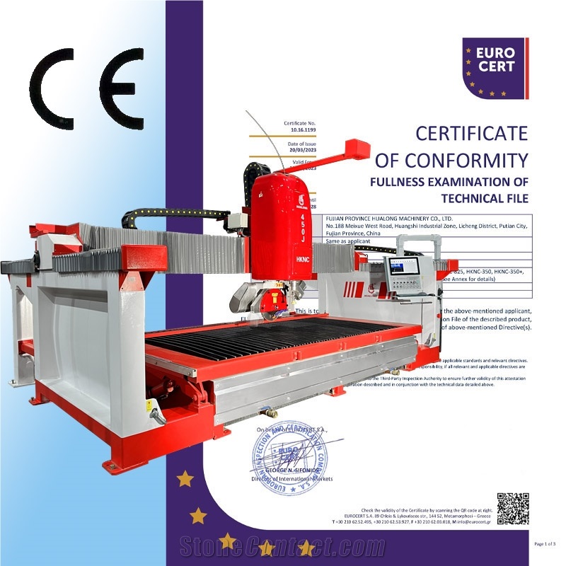 5-Axis CNC Sawjet Combined Bridge Saw & Waterjet Stone Cutting Machine