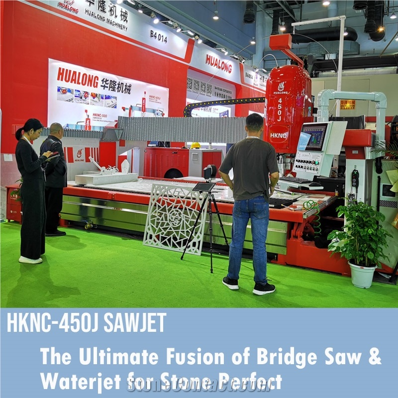 5-Axis CNC Sawjet Combined Bridge Saw & Waterjet Stone Cutting Machine