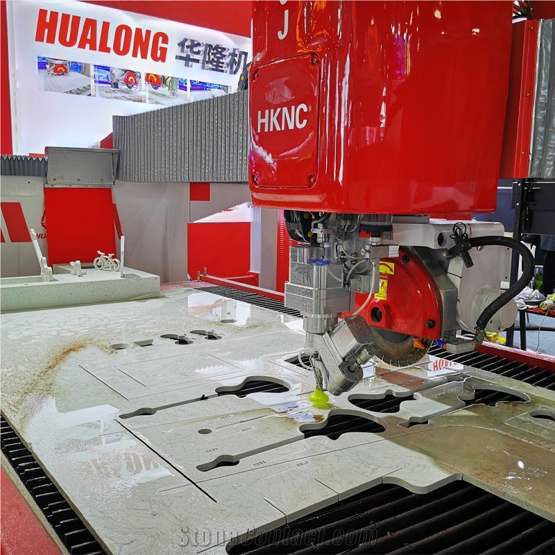 5-Axis CNC Sawjet Combined Bridge Saw & Waterjet Stone Cutting Machine